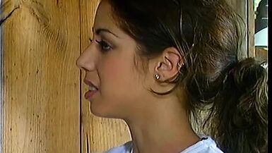 Babes with big tits drool over wrestlers' cocks and get fucked in outdoor arena