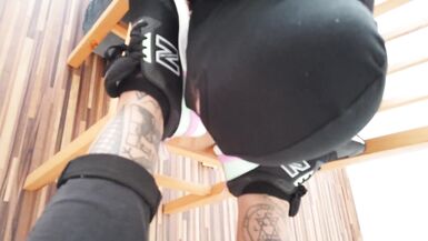 Foot slave worships her tattooed feet - 6 image