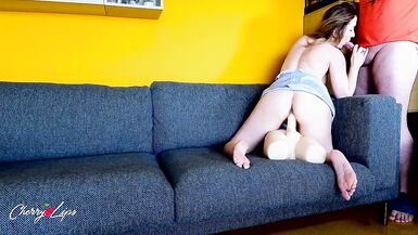 I catch my girlfriend cheating on me with a Tantaly doll and put his cock in her mouth - 5 image