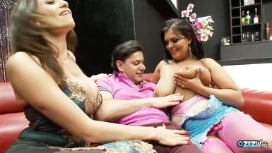 Threesome sex pleases these two curvy girls more than anything - 3 image
