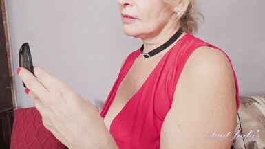 Aunt Judy's - 55yo Mature Amateur Diana in Stockings & Red Panties - 2 image