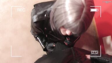 Amateur POV Pierced Tongue Biker Slut sucks my dick and swallows my load - 2 image