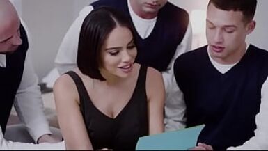 Church Father requests the help of milf to pleasure 3 inexperienced men(Victoria June) - 1 image