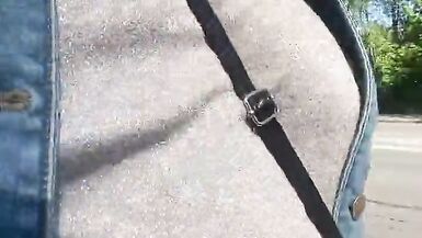 Flashing NATURAL BIG BOOBS AND HAIRY ASS. Flash PUSSY. - 15 image