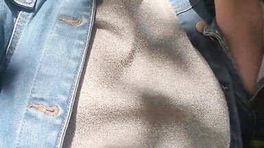 Flashing NATURAL BIG BOOBS AND HAIRY ASS. Flash PUSSY. - 4 image