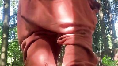 Flashing NATURAL BIG BOOBS AND HAIRY ASS. Flash PUSSY. - 8 image