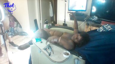 Thot in Texas - Hood Gangsta Bitch Smokes and Squirts After Being Gangbanged By - 15 image