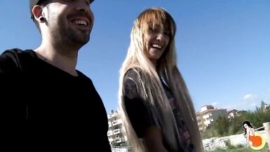 Hot blonde gets hard anal sex outdoor - 4 image