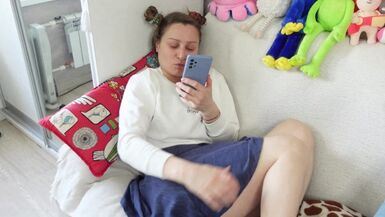 I caught a teenage girl with a smartphone instead of lessons. Taught a lesson in sex. - 1 image