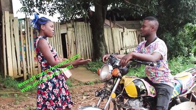 the mboa motorcycle taxi driver with his client in the undergrowth of the village. exclusivity on xvideos - 5 image