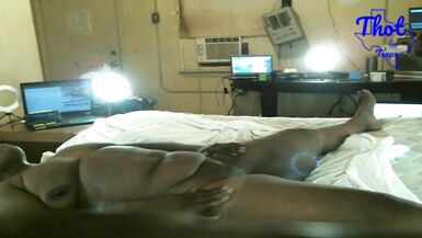 Thot in Texas - Ebony BBW Wet Pussy Creampied Came inside Her Shaved Vagina - 4 image