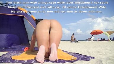 Helena Price - I Play With Nude Beach Voyeur Big Black Cocks In Front Of My Cuckold Husband! +bonus - 2 image