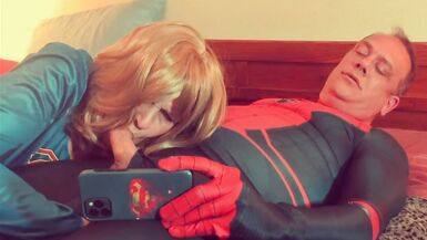 Supergirl sucks Spiderman - 15 image