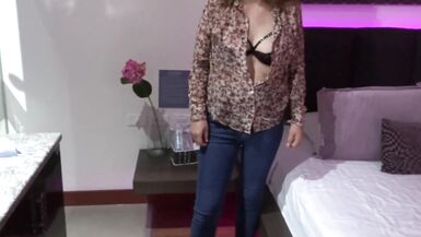 Beautiful wife in the motel with her lover undresses and masturbates before fucking - 2 image