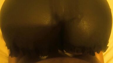 Big Black Cock Slamming Big Black Ass - Real Home Sex - 2 image