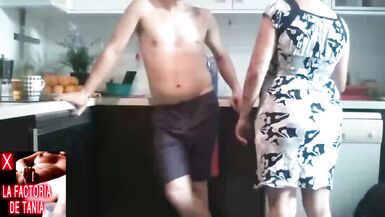 He fucks his stepmom in the kitchen and gives her from behind - 4 image