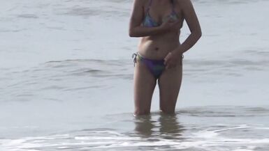 First time my wife cuckolds me on the beach with her boss, mutual handjobs and big cumshots - 3 image