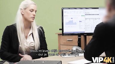 VIP4K. Creditor permits MILF to have fun with his dick in the office - 2 image