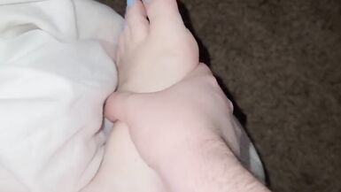 Super Close Up tour of my feet soles toes 2wks after pedi-rt before next pedicure - 14 image