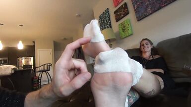 Worshipping My Secretary's Mouthwatering Feet And Pussy - 7 image