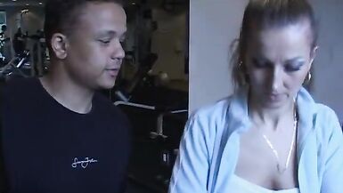 Sexy white slut gets bent over and fucked hard doggystyle