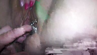NZ MILF gets pussy jewelry changed then hard fingering and squirts with excitement - 13 image