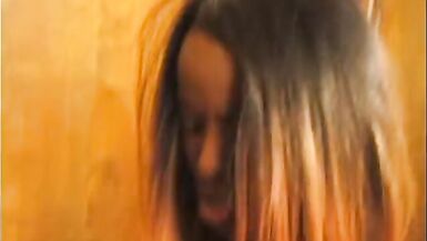 Black slut sucks on strap-on while getting her pussy licked - 9 image