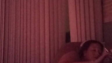 Recording up cute milfs night dress with panties shot while she smokes