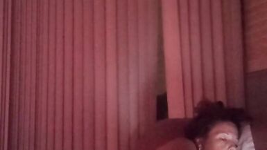 Recording up cute milfs night dress with panties shot while she smokes - 7 image
