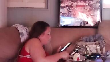 Sexy milf smoking in mini red night dress part 2 - 11 image