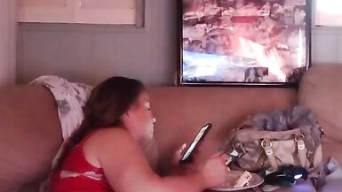 Sexy milf smoking in mini red night dress part 2 - 12 image