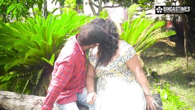Superhot Milf Doyel Fucks Outdoor with Chocolate in the Rain ( Hindi Audio ) - 2 image