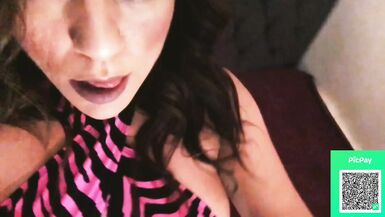 Hot brunette plays with her toy - 3 image