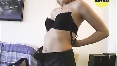 Bankrupt German housewife offers the bailiff an anal dildo show - 80's retro - 4 image