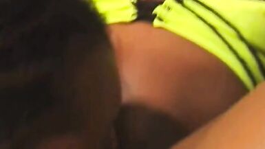 Dude eats and fucks wet black pussy in his room - 2 image