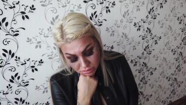 Blonde tattooed lady and her foot slave - 4 image