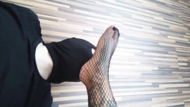 Blonde tattooed lady and her foot slave - 9 image