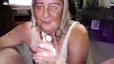 NZ MILF whore gives Master a CIM blowjob while he counts money from her days fucking - 13 image