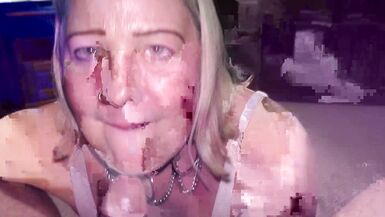 NZ MILF whore gives Master a CIM blowjob while he counts money from her days fucking - 14 image