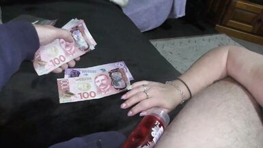 NZ MILF whore gives Master a CIM blowjob while he counts money from her days fucking - 5 image