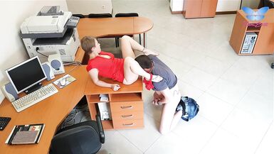 Hard sex in the office with slutty secretary - 2 image