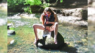 Longpussy on the Creek. Getting some Piercing Dimensions while hanging outdoors. - 11 image