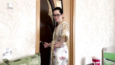 Stepmother Anna became a bitch and a whore for her stepson