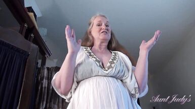 AuntJudys - Your Busty 61yo Stepmom Maggie gives you a Handjob (POV) - 2 image