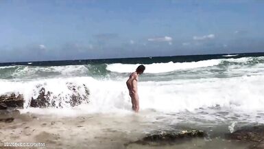 Risky Fuck & Facial on a Nudist Beach in Mexico with Cum Walk - 8 image