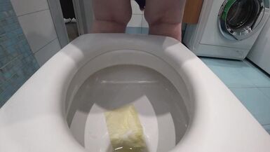 Hidden camera in the toilet at home. Husband wants to spy on mature wife when she pisses. Lots of piss from hairy pussy and asshole close-ups and ASMR. Amateur fetish with chubby milf. - 5 image