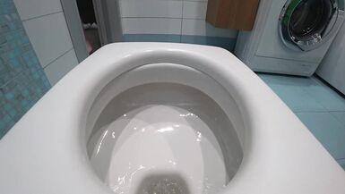 Hidden camera in the toilet at home. Husband wants to spy on mature wife when she pisses. Lots of piss from hairy pussy and asshole close-ups and ASMR. Amateur fetish with chubby milf. - 7 image