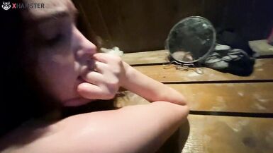 Stepson FUCKED stepmom in the bathhouse! "- Oh no, my father has already returned home, what should we do, stepmother?" - 15 image