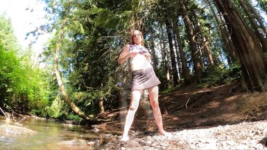 Longpussy on the Creek. Piercings and Posing on a nice Day. - 12 image