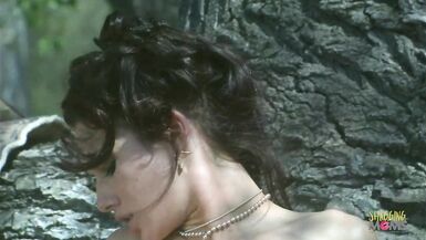 Dirty cowboy fucks a sluty inexperienced brunette tiny ass in the woods - 12 image